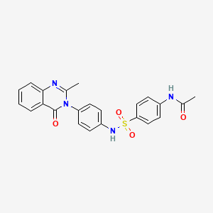 N-(4-(N-(4-(2-methyl-4-oxoquinazolin-3(4H)-yl)phenyl)sulfamoyl)phenyl)acetamide