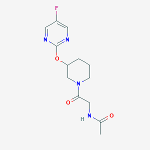 N-(2-(3-((5-fluoropyrimidin-2-yl)oxy)piperidin-1-yl)-2-oxoethyl)acetamide