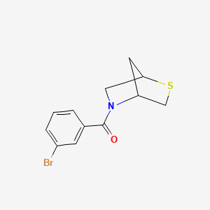 molecular formula C12H12BrNOS B2872599 2-噻-5-氮杂双环[2.2.1]庚烷-5-基(3-溴苯基)甲苯酮 CAS No. 2027457-43-6