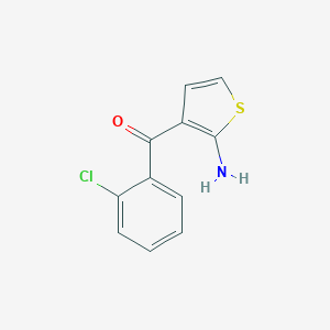 molecular formula C11H8ClNOS B028726 2-Amino-3-(2-chlorobenzoyl)thiophene CAS No. 40017-58-1