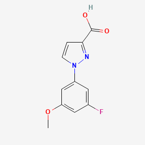 molecular formula C11H9FN2O3 B2872607 1-(3-fluoro-5-methoxyphenyl)-1H-pyrazole-3-carboxylic acid CAS No. 2024389-76-0