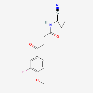 molecular formula C15H15FN2O3 B2872616 N-(1-cyanocyclopropyl)-4-(3-fluoro-4-methoxyphenyl)-4-oxobutanamide CAS No. 1394756-77-4