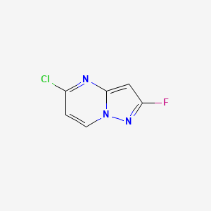 molecular formula C6H3ClFN3 B2872633 5-氯-2-氟吡唑并[1,5-a]嘧啶 CAS No. 2227206-65-5