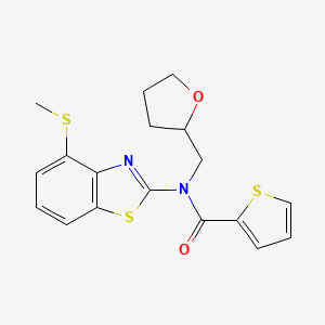 N-(4-(methylthio)benzo[d]thiazol-2-yl)-N-((tetrahydrofuran-2-yl)methyl)thiophene-2-carboxamide