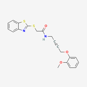 2-(benzo[d]thiazol-2-ylthio)-N-(4-(2-methoxyphenoxy)but-2-yn-1-yl)acetamide