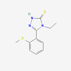 4-ethyl-5-[2-(methylsulfanyl)phenyl]-4H-1,2,4-triazol-3-ylhydrosulfide