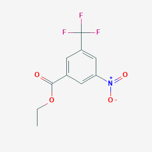 molecular formula C10H8F3NO4 B2872674 Ethyl 3-nitro-5-(trifluoromethyl)benzoate CAS No. 203513-22-8