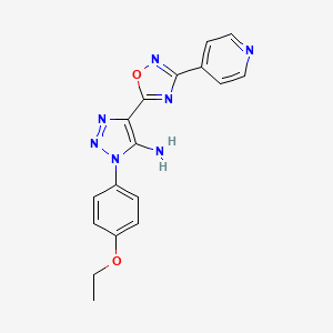 molecular formula C17H15N7O2 B2872675 3-(4-Ethoxyphenyl)-5-(3-pyridin-4-yl-1,2,4-oxadiazol-5-yl)triazol-4-amine CAS No. 892767-62-3