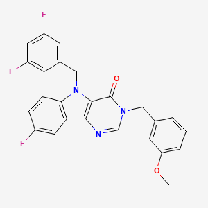 5-(3,5-difluorobenzyl)-8-fluoro-3-(3-methoxybenzyl)-3H-pyrimido[5,4-b]indol-4(5H)-one