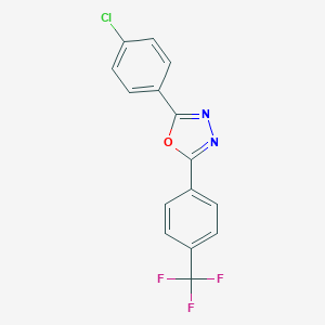 molecular formula C15H8ClF3N2O B287269 2-(4-Chlorophenyl)-5-[4-(trifluoromethyl)phenyl]-1,3,4-oxadiazole 