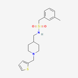 N-((1-(thiophen-2-ylmethyl)piperidin-4-yl)methyl)-1-(m-tolyl)methanesulfonamide