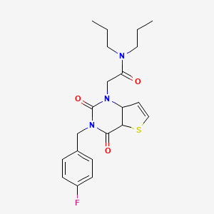 2-{3-[(4-fluorophenyl)methyl]-2,4-dioxo-1H,2H,3H,4H-thieno[3,2-d]pyrimidin-1-yl}-N,N-dipropylacetamide