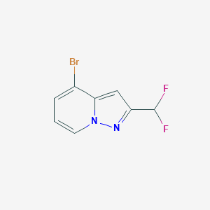molecular formula C8H5BrF2N2 B2872699 4-Bromo-2-(difluoromethyl)pyrazolo[1,5-a]pyridine CAS No. 2248380-65-4