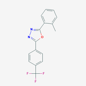 molecular formula C16H11F3N2O B287270 2-(2-Methylphenyl)-5-[4-(trifluoromethyl)phenyl]-1,3,4-oxadiazole 