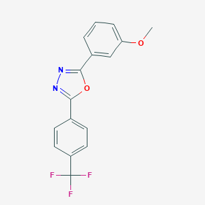 molecular formula C16H11F3N2O2 B287271 2-(3-Methoxyphenyl)-5-[4-(trifluoromethyl)phenyl]-1,3,4-oxadiazole 