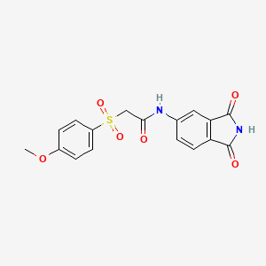 N-(1,3-dioxoisoindolin-5-yl)-2-((4-methoxyphenyl)sulfonyl)acetamide