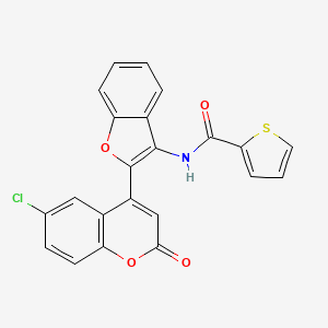 N-[2-(6-chloro-2-oxo-2H-chromen-4-yl)-1-benzofuran-3-yl]thiophene-2-carboxamide