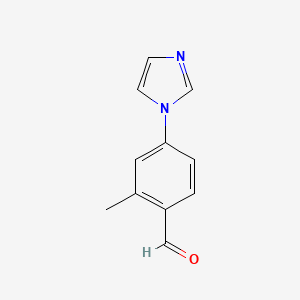 molecular formula C11H10N2O B2872719 4-(1H-imidazol-1-yl)-2-methylbenzaldehyde CAS No. 1249382-59-9