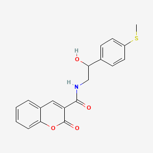 molecular formula C19H17NO4S B2872720 N-(2-羟基-2-(4-(甲硫基)苯基)乙基)-2-氧代-2H-苯并色满-3-甲酰胺 CAS No. 1448075-99-7