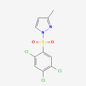 molecular formula C10H7Cl3N2O2S B2872721 3-Methyl-1-((2,4,5-trichlorophenyl)sulfonyl)-1H-pyrazole CAS No. 944780-37-4