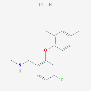 molecular formula C16H19Cl2NO B2872727 盐酸{[4-氯-2-(2,4-二甲基苯氧基)苯基]甲基}(甲基)胺 CAS No. 2089277-04-1