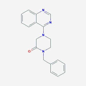 molecular formula C19H18N4O B2872742 1-Benzyl-4-quinazolin-4-ylpiperazin-2-one CAS No. 2415568-89-5