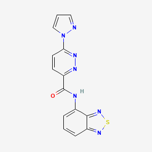 molecular formula C14H9N7OS B2872747 N-(苯并[c][1,2,5]噻二唑-4-基)-6-(1H-吡唑-1-基)哒嗪-3-甲酰胺 CAS No. 1351633-95-8