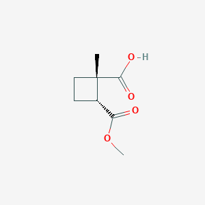 molecular formula C8H12O4 B2872757 (1S,2R)-2-Methoxycarbonyl-1-methylcyclobutane-1-carboxylic acid CAS No. 2460739-63-1