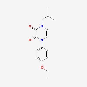 molecular formula C16H20N2O3 B2872760 1-(4-ethoxyphenyl)-4-isobutylpyrazine-2,3(1H,4H)-dione CAS No. 1226439-31-1