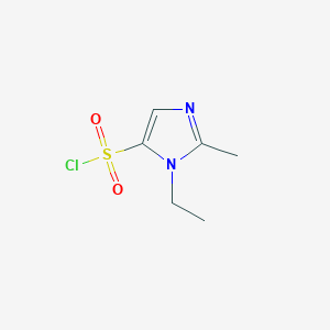 molecular formula C6H9ClN2O2S B2872775 1-ethyl-2-methyl-1H-imidazole-5-sulfonyl chloride CAS No. 1251922-92-5