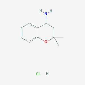 molecular formula C11H16ClNO B2872781 2,2-Dimethylchroman-4-amine hydrochloride CAS No. 24700-18-3