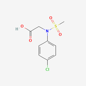 molecular formula C9H10ClNO4S B2872786 N-(4-chlorophenyl)-N-(methylsulfonyl)glycine CAS No. 425415-44-7