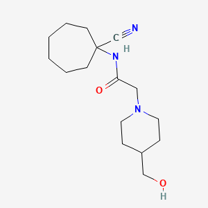 molecular formula C16H27N3O2 B2872796 N-(1-cyanocycloheptyl)-2-[4-(hydroxymethyl)piperidin-1-yl]acetamide CAS No. 1258667-02-5