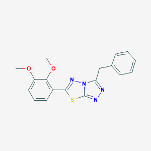 molecular formula C18H16N4O2S B287280 3-Benzyl-6-(2,3-dimethoxyphenyl)[1,2,4]triazolo[3,4-b][1,3,4]thiadiazole 