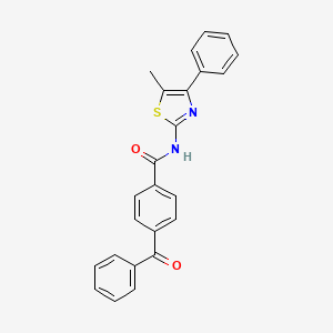 molecular formula C24H18N2O2S B2872807 4-benzoyl-N-(5-methyl-4-phenyl-1,3-thiazol-2-yl)benzamide CAS No. 312923-35-6