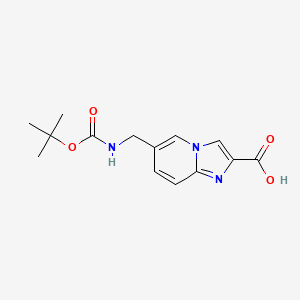 6-({[(Tert-butoxy)carbonyl]amino}methyl)imidazo[1,2-a]pyridine-2-carboxylic acid