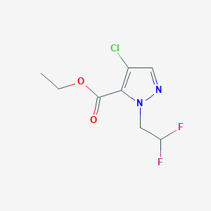 molecular formula C8H9ClF2N2O2 B2872824 ethyl 4-chloro-1-(2,2-difluoroethyl)-1H-pyrazole-5-carboxylate CAS No. 1856080-10-8