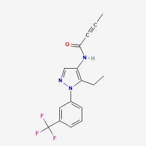 N-{5-ethyl-1-[3-(trifluoromethyl)phenyl]-1H-pyrazol-4-yl}but-2-ynamide