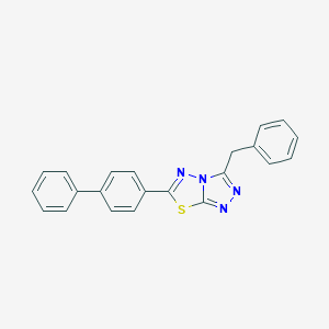 molecular formula C22H16N4S B287284 3-Benzyl-6-(biphenyl-4-yl)-1,2,4-triazolo[3,4-b][1,3,4]thiadiazole 