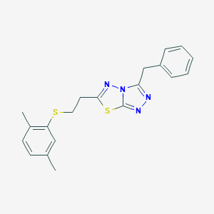 molecular formula C20H20N4S2 B287285 2-(3-Benzyl[1,2,4]triazolo[3,4-b][1,3,4]thiadiazol-6-yl)ethyl 2,5-dimethylphenyl sulfide 