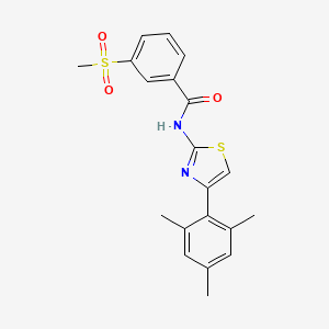 molecular formula C20H20N2O3S2 B2872851 N-(4-mesitylthiazol-2-yl)-3-(methylsulfonyl)benzamide CAS No. 896286-13-8