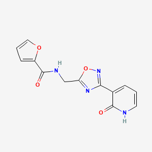N-((3-(2-oxo-1,2-dihydropyridin-3-yl)-1,2,4-oxadiazol-5-yl)methyl)furan-2-carboxamide