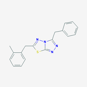 molecular formula C18H16N4S B287287 3-Benzyl-6-(2-methylbenzyl)[1,2,4]triazolo[3,4-b][1,3,4]thiadiazole 