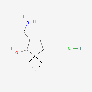 molecular formula C9H18ClNO B2872872 盐酸 6-(氨基甲基)螺[3.4]辛-5-醇 CAS No. 2241128-47-0