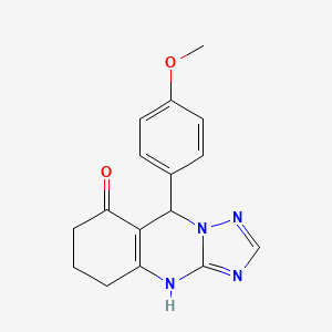 9-(4-methoxyphenyl)-5,6,7,9-tetrahydro-[1,2,4]triazolo[5,1-b]quinazolin-8(4H)-one