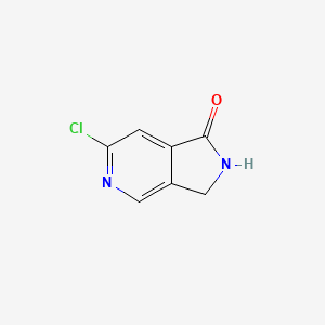 molecular formula C7H5ClN2O B2872884 6-Chloro-2,3-dihydro-1H-pyrrolo[3,4-C]pyridin-1-one CAS No. 1393555-72-0
