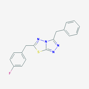 molecular formula C17H13FN4S B287289 3-Benzyl-6-(4-fluorobenzyl)[1,2,4]triazolo[3,4-b][1,3,4]thiadiazole 