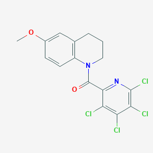 molecular formula C16H12Cl4N2O2 B2872895 6-Methoxy-1-(3,4,5,6-tetrachloropyridine-2-carbonyl)-1,2,3,4-tetrahydroquinoline CAS No. 1209998-15-1