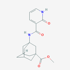molecular formula C18H22N2O4 B2872900 （1r,3s,5R,7S）-甲基3-(2-氧代-1,2-二氢吡啶-3-甲酰胺基)金刚烷-1-甲酸酯 CAS No. 1207040-66-1