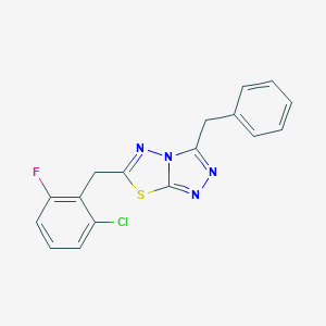 molecular formula C17H12ClFN4S B287291 3-Benzyl-6-(2-chloro-6-fluorobenzyl)[1,2,4]triazolo[3,4-b][1,3,4]thiadiazole 